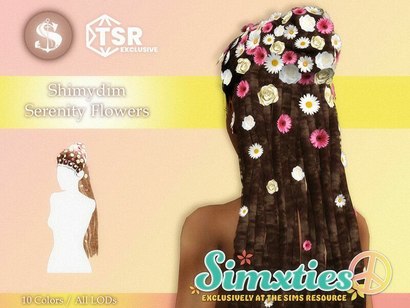 Simxties Serenity Flowers / Hats Sims 4 CC