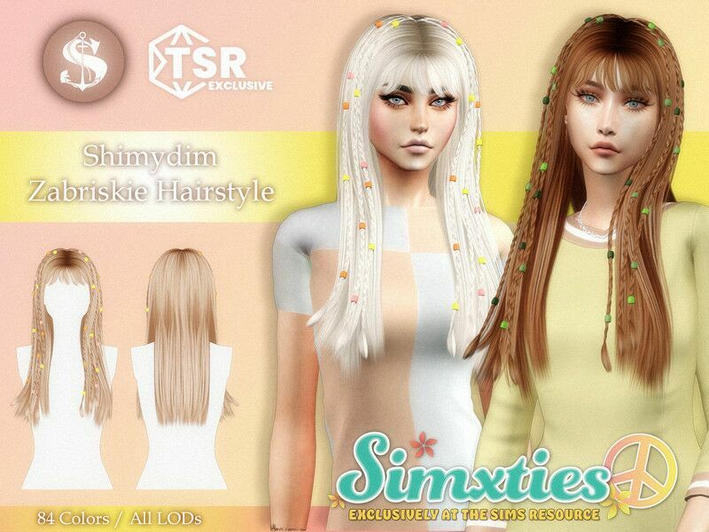 ‘Simxties Zabriskie Hairstyle For / Female’ Sims 4 CC