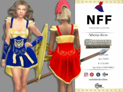 Simythology Athena Dress By Nadiafabulousflow Sims 4 CC