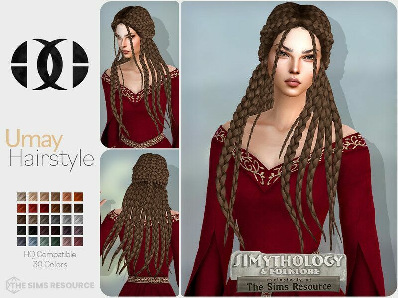 Simythology Umay Hairstyle By Darknightt Sims 4 CC