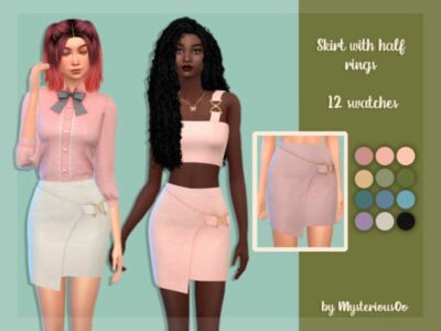 Skirt With Half Rings By Mysteriousoo Sims 4 CC