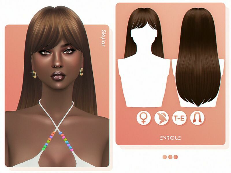 Skylar Hairstyle By Enriques4 Sims 4 CC