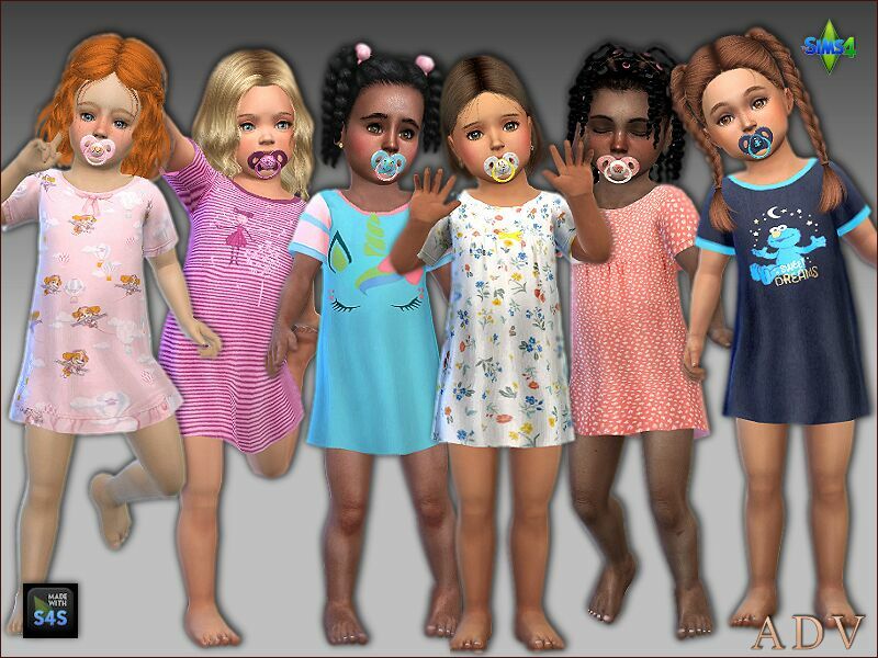 Sleepwear And Pacifiers Sims 4 CC