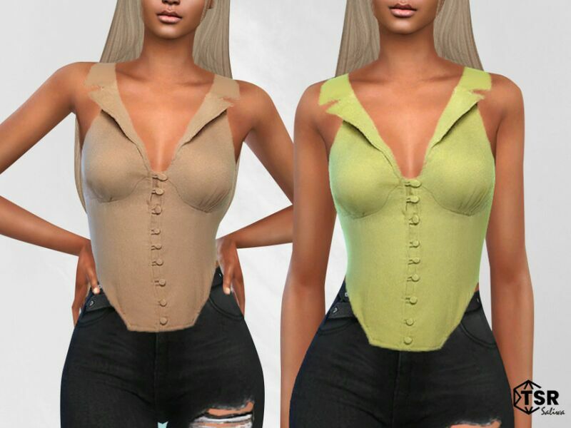 Sleeveless Female Shirts By Saliwa Sims 4 CC