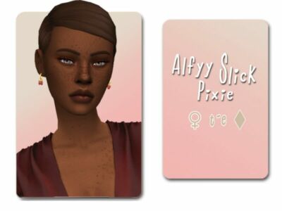 Slick Pixie Hairstyle By Alfyy Sims 4 CC