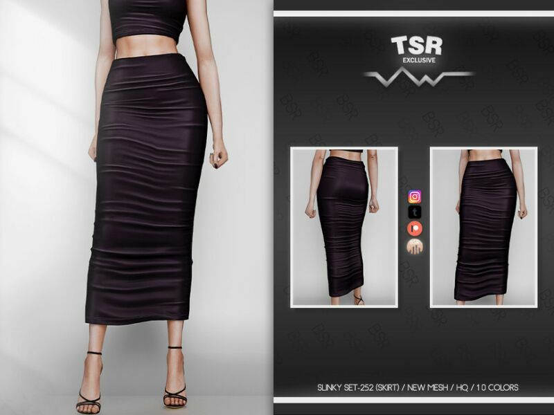 Slinky SET-252 (Skirt) BD767 By Busra-Tr Sims 4 CC