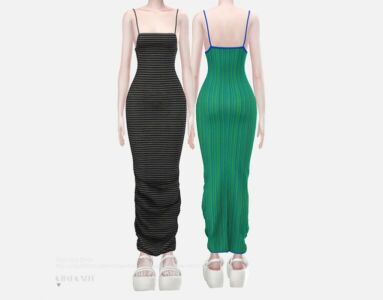 Slip Long Dress By Charonlee Sims 4 CC