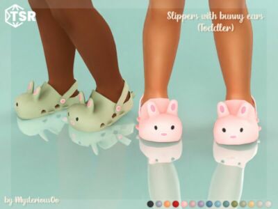 Slippers With Bunny Ears Toddler By Mysteriousoo Sims 4 CC