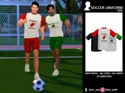 Soccer Uniform (TOP) Sims 4 CC