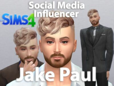 Social Media Influencer Jake Paul Free Download By VTK Sims 4 CC