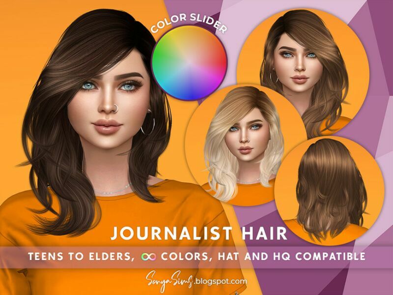 Sonyasims Journalist Color Slider (Retexture – Patreon) By Sonyasimscc Sims 4 CC