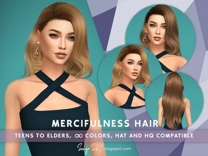 Sonyasims Mercifulness Hair (Early Access ON Patreon) By Sonyasimscc Sims 4 CC