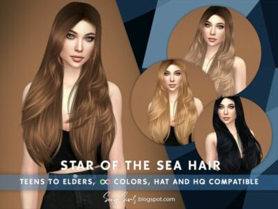 Sonyasims Star Of The SEA Hair (Early Access ON Patreon) By Sonyasimscc Sims 4 CC