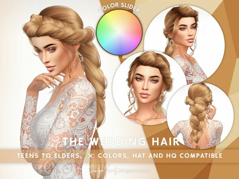 Sonyasims The Wedding Hair Color Slider Retexture (Patreon) By Sonyasimscc Sims 4 CC