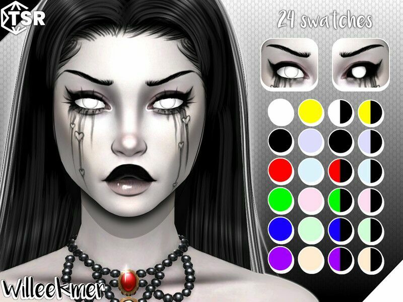 Soulless Eyes (Facepaint) Sims 4 CC