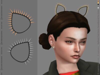 Spiked CAT Ears Headband For Kids Sims 4 CC