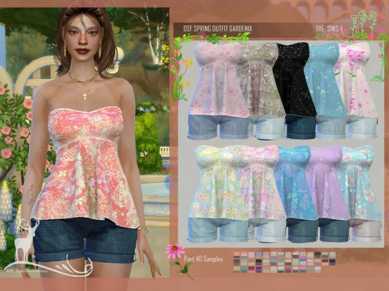 Spring Outfit Gardenia By Dansimsfantasy Sims 4 CC