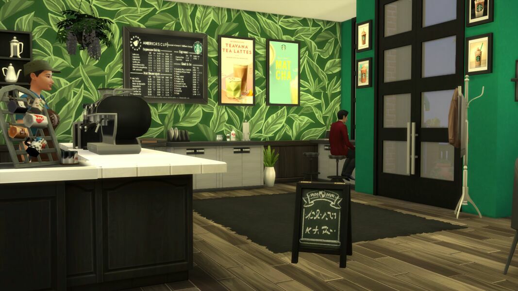 sims 4 cc starbucks drive thru 8