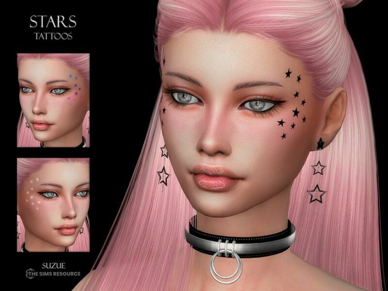 Stars Tattoos N21 By Suzue Sims 4 CC