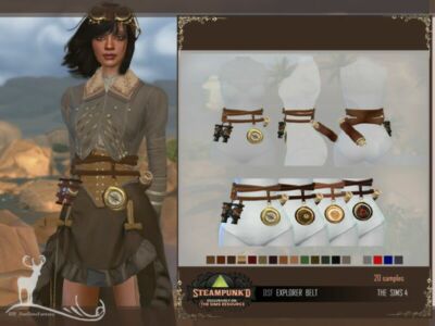 Steampunked _ Explorer Belt By Dansimsfantasy Sims 4 CC