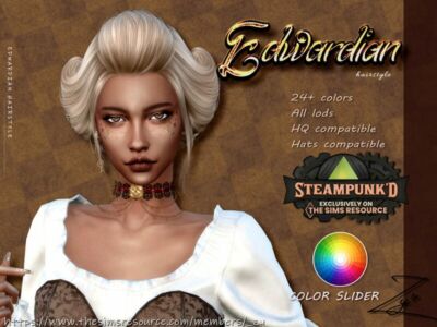 Steampunked Edwardian Hairstyle By _ZY Sims 4 CC