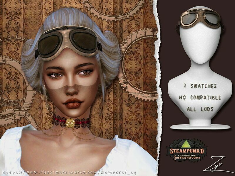 Steampunked Goggles By _ZY Sims 4 CC