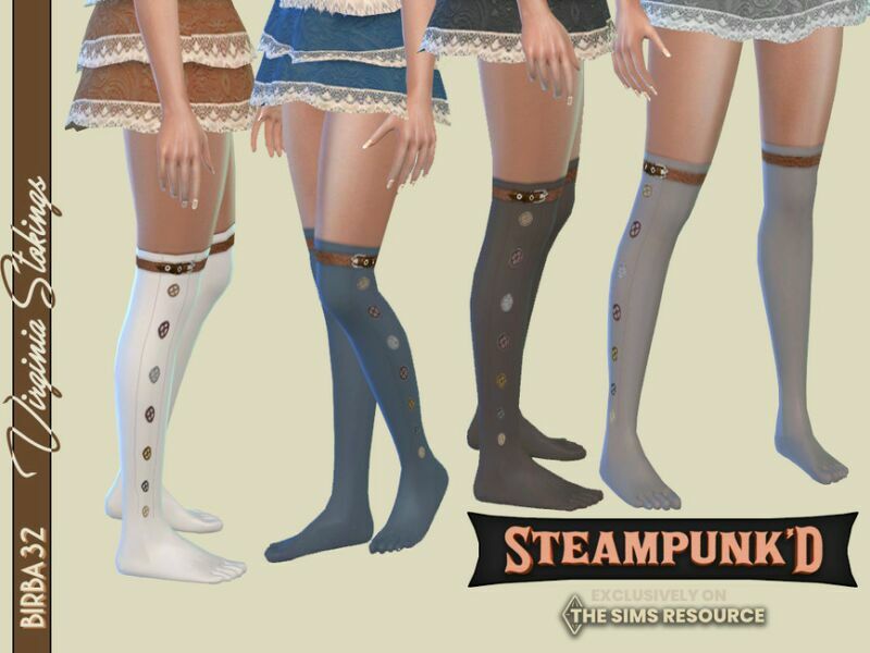 Steampunked – Virginia Stocking By Birba32 Sims 4 CC