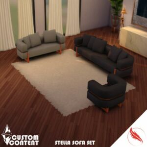 Stella Sofa SET By Mono Sims 4 CC