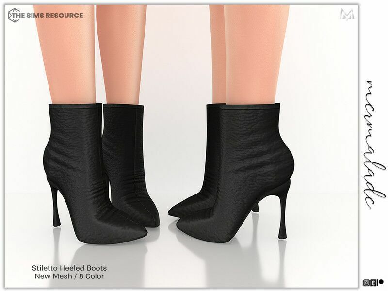 Stiletto Heeled Boots S257 By Mermaladesimtr Sims 4 CC