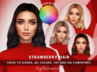 Strawberry Color Slider Retexture By Sonyasimscc Sims 4 CC