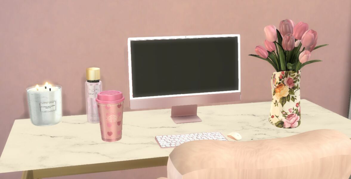 sims 4 cc study in pink set 2