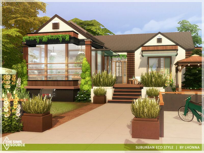 sims 4 cc suburban eco style no cc by lhonna 2