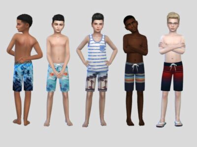 Summer Beach Shorts Boys By Mclaynesims Sims 4 CC