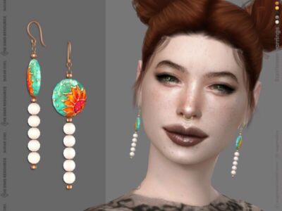 Sunflower Earrings Sims 4 CC