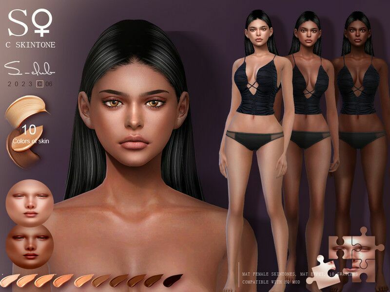 “ Sunny Female Skintones 0623 By S-Club” Sims 4 CC