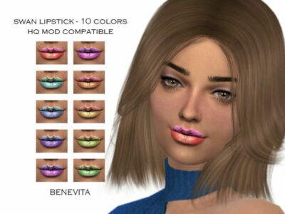 Swan Lipstick [HQ] By Benevita Sims 4 CC