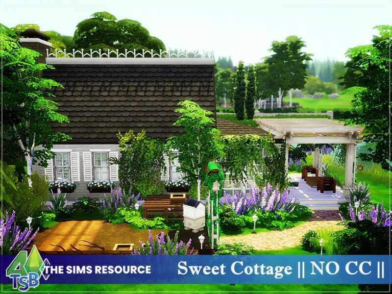 sims 4 cc sweet cottage no cc by bozena 2