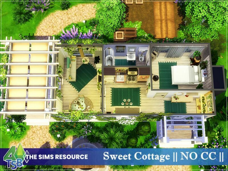 sims 4 cc sweet cottage no cc by bozena 3