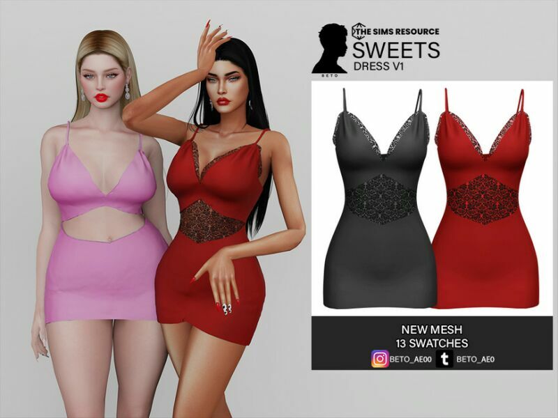 Sweets (Dress V1) Sims 4 CC