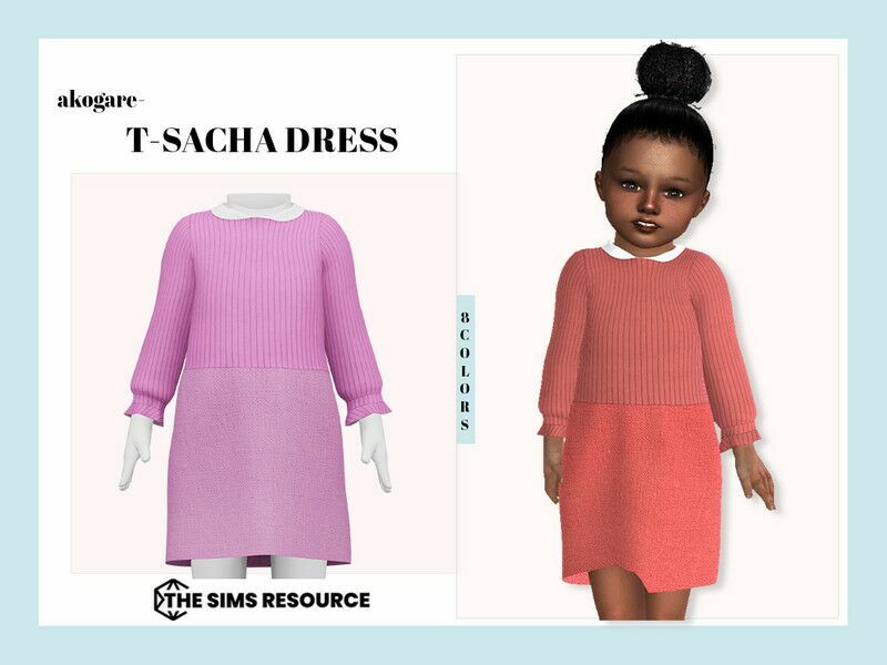 T-Sacha Dress Sims 4 CC