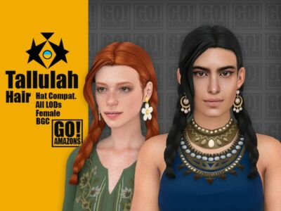 Tallulah Hair By Goamazons Sims 4 CC