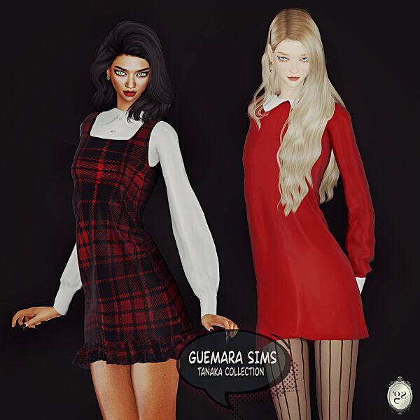 sims 4 cc tanaka collection dresses and poses 3