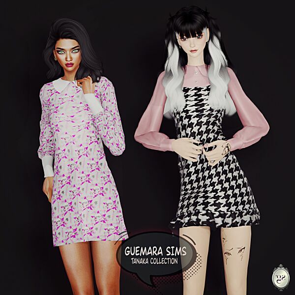 sims 4 cc tanaka collection dresses and poses 4