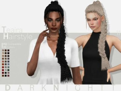 Teaira Hairstyle By Darknightt Sims 4 CC