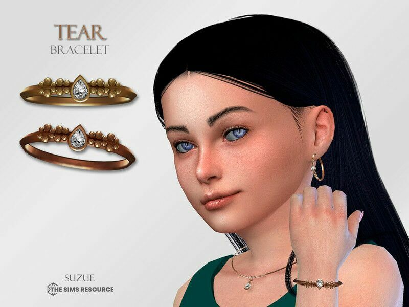 Tear Bracelet Child (Left Side) By Suzue Sims 4 CC