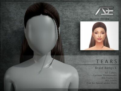 Tears (Bangs L) Sims 4 CC