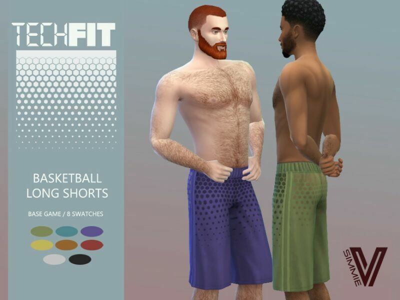 Techfit Long Shorts By Simmiev Sims 4 CC