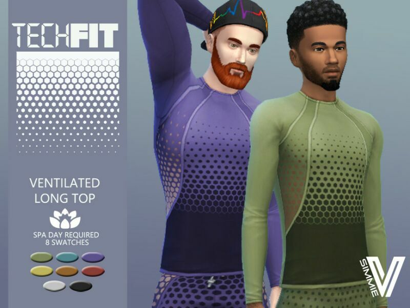 Techfit Long TOP By Simmiev Sims 4 CC