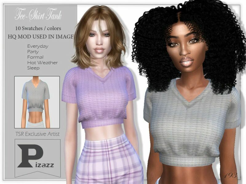 Tee-Shirt Tank By Pizazz Sims 4 CC