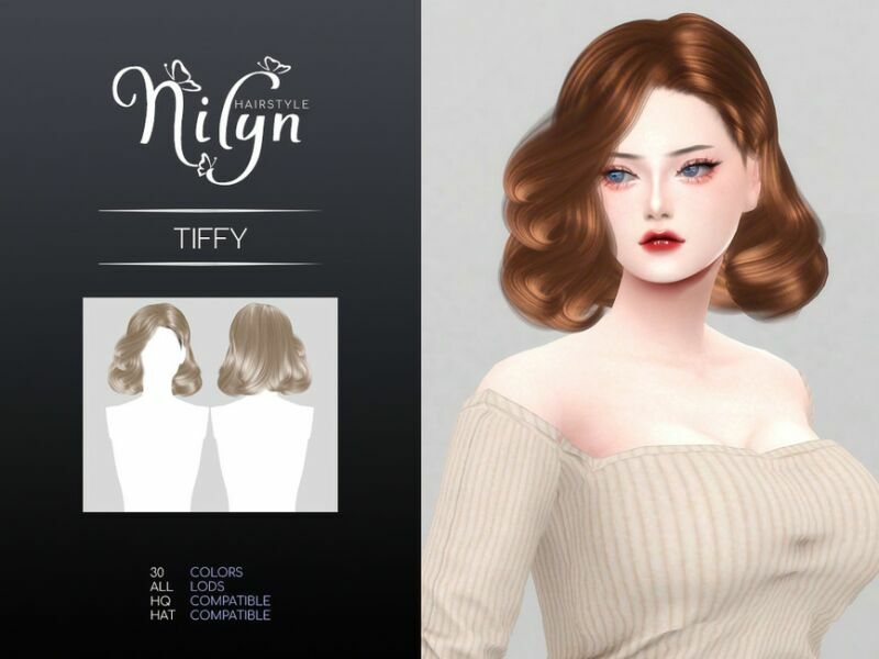 Tffy Hair – NEW Mesh By Nilyn Sims 4 CC